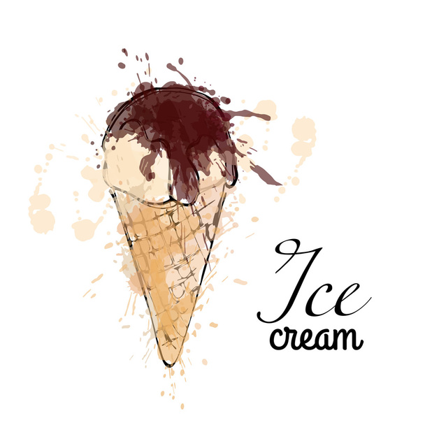 Sweet ice cream - Vettoriali, immagini