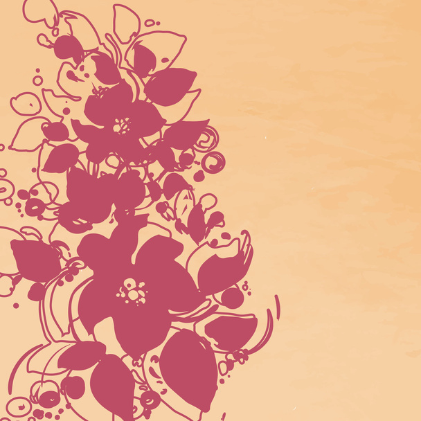 flower motif creating card - ベクター画像