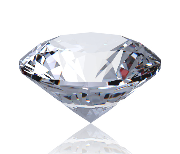 γύρο λαμπρή κομμένα διαμάντι προοπτική απομονωθεί - Φωτογραφία, εικόνα