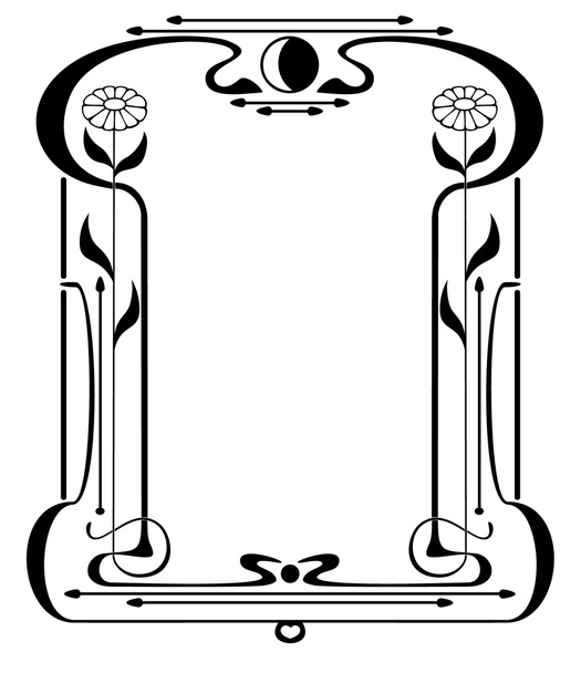 Moldura como Art Nouveau
 - Vetor, Imagem