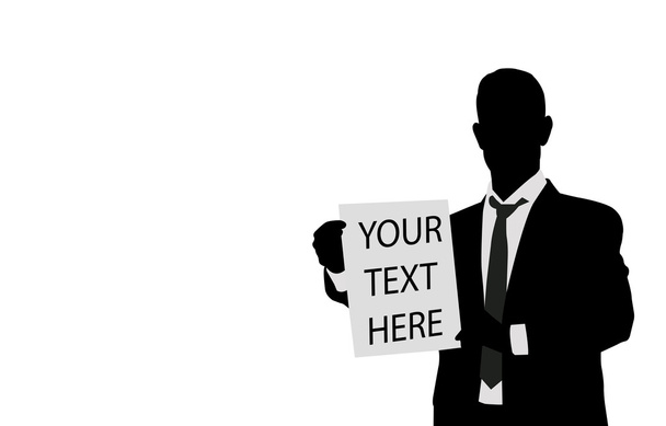 businessman holding paper with space for your text - Вектор, зображення