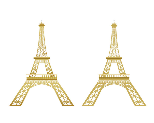 Golden Eiffelova věž vektor - Vektor, obrázek