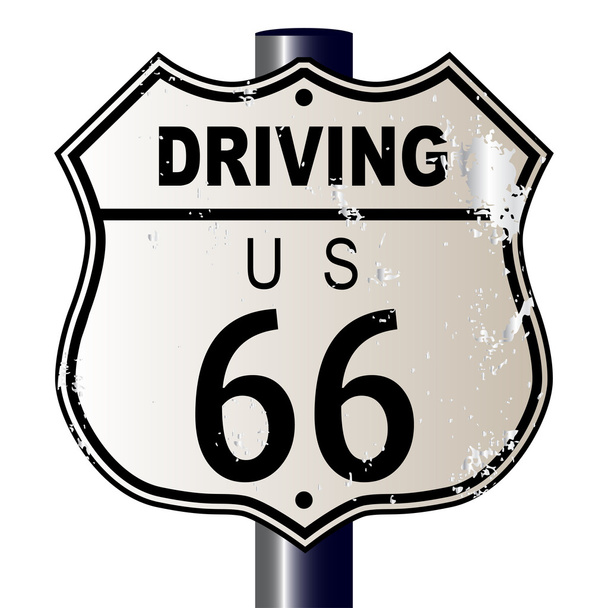 Route 66 znamení jízdy - Vektor, obrázek