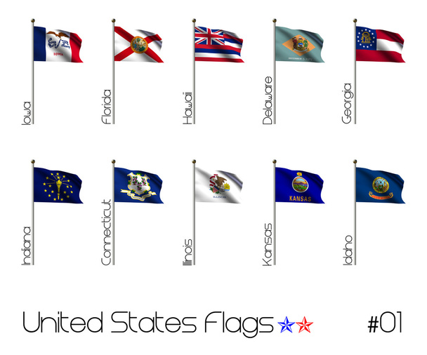 Collection de drapeaux américains
 - Photo, image
