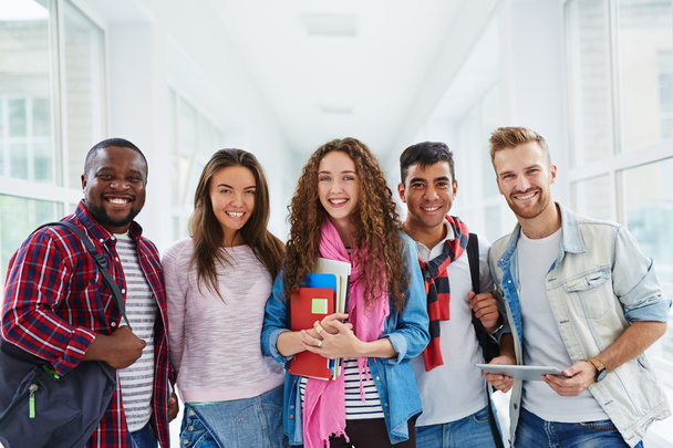 students in college corridor - Photo, Image