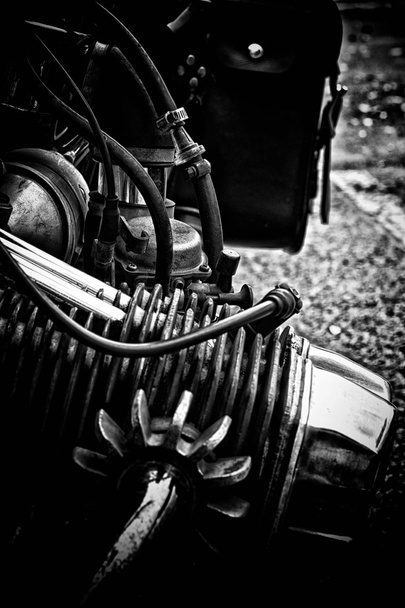 Vintage detalle del motor de la motocicleta
 - Foto, imagen