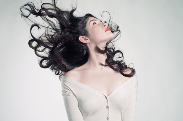 Beautiful woman with magnificent hair - 写真・画像