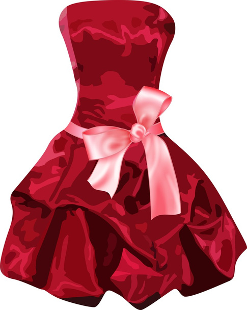 rode jurk - Vector, afbeelding