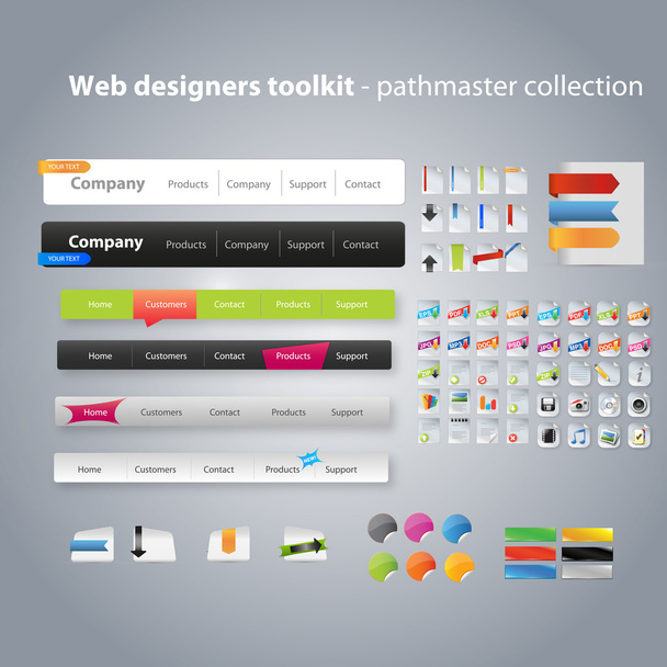 Web graphic collection - Wektor, obraz