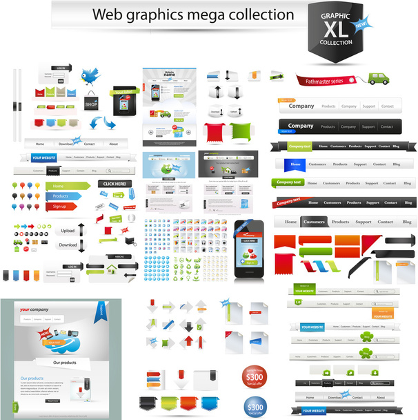Web graphic collection - Vektor, kép