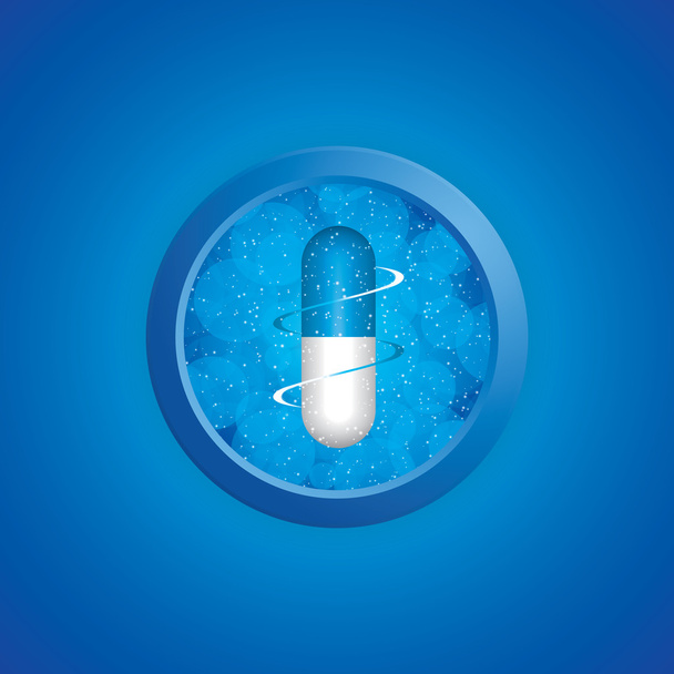 Blue pill - Vektor, kép
