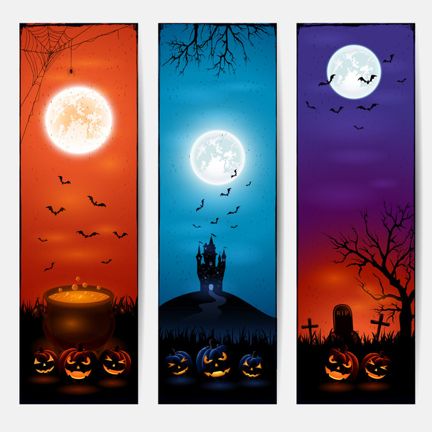 Vertical Halloween banners - Vector, Imagen