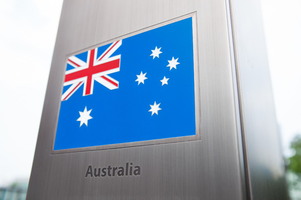 Bandiere nazionali sulla serie di palo - Australia - Foto, immagini