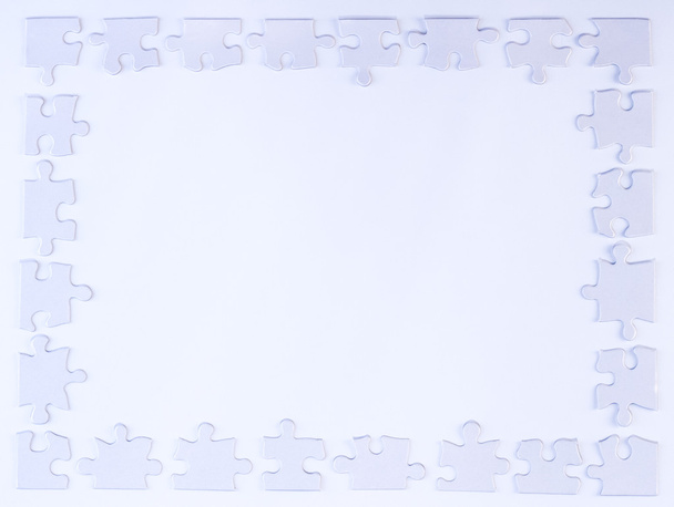Frontera de piezas de rompecabezas blanco
 - Foto, imagen