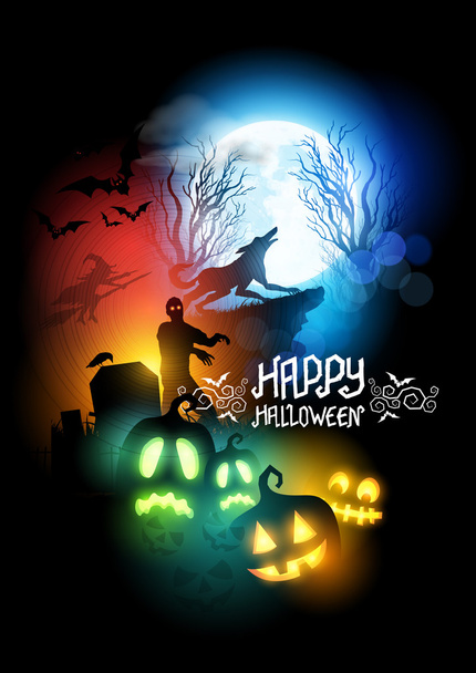 Horror Halloween Vector Illustration - Wektor, obraz