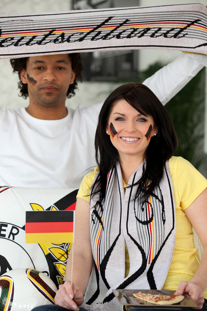Two German football supporters - 写真・画像