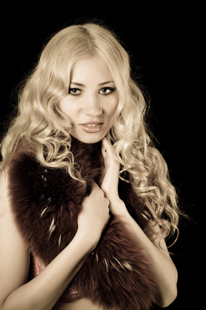 Portrait of blonde woman - Fotó, kép