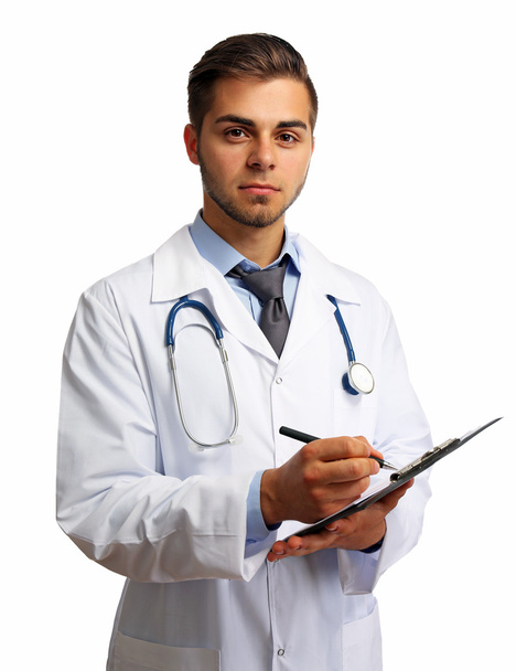 Male doctor with folder  - Foto, imagen