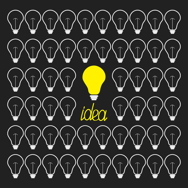 Idea concept con lampadine
 - Vettoriali, immagini