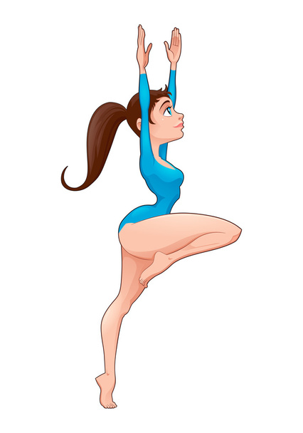 Young dancer or artistic gymnast - Vector, Image