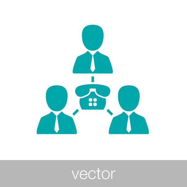 zakelijke overeenkomst icon - Corporate overeenkomst pictogram - Vector, afbeelding