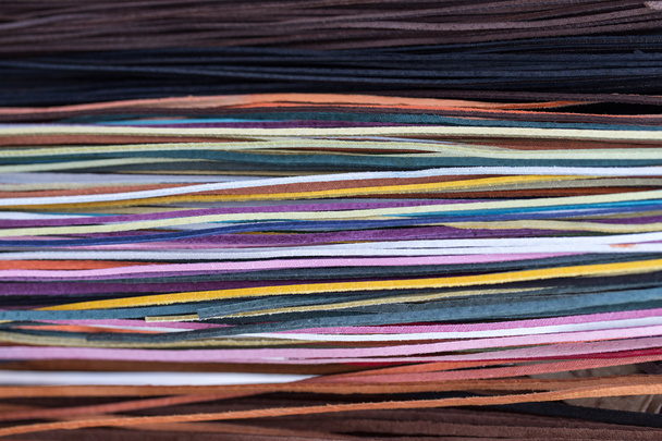 Colorful leather stripes - abstract background - Photo, image