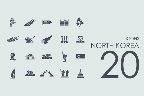 Az ikonok, Észak-Korea - Vektor, kép