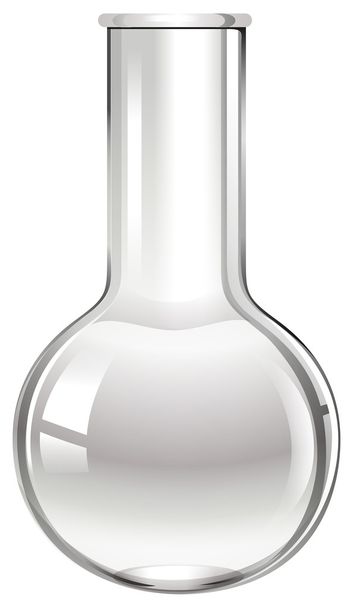 Пустой стеклянный стакан на белом
 - Вектор,изображение