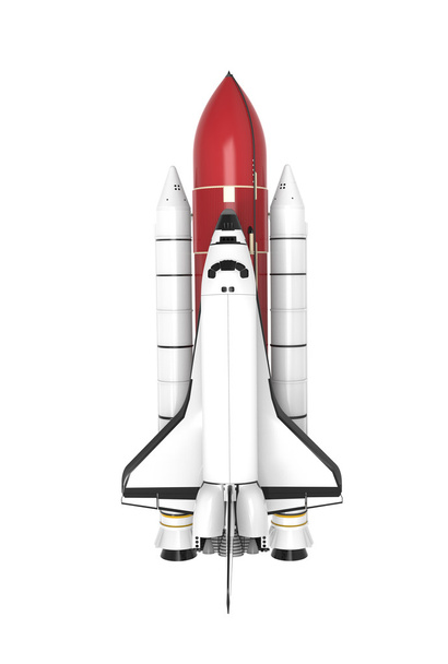 Space Shuttle geïsoleerd op wit - Foto, afbeelding