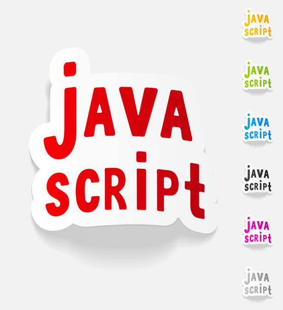 autocollant papier script java
 - Vecteur, image