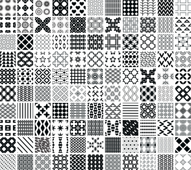 110 naadloze geometrische patronen - Vector, afbeelding