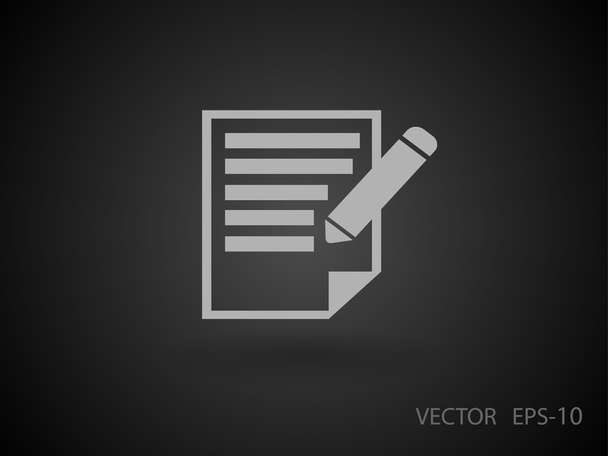 Flat  icon of notes - Vektori, kuva