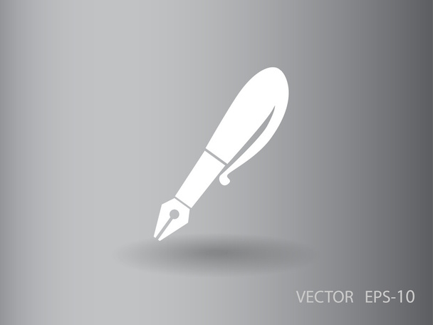 Flat  icon of pen - Wektor, obraz