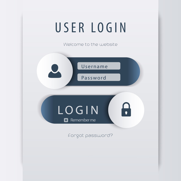 Login page template - Vector, afbeelding