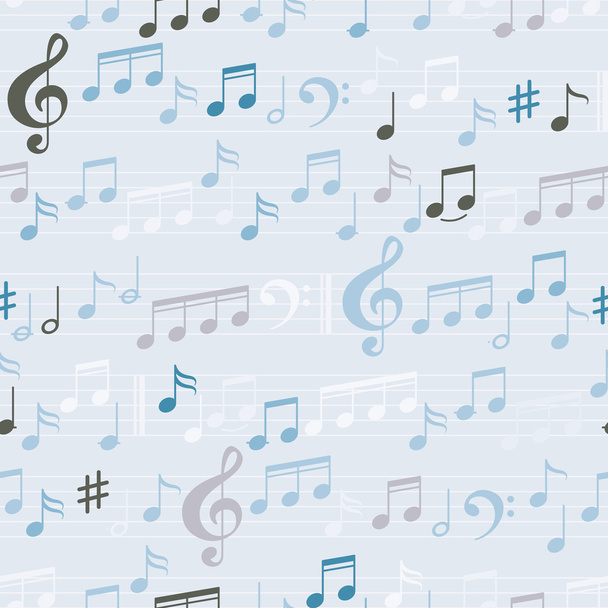Pattern with notes and clefs - Vector, Image