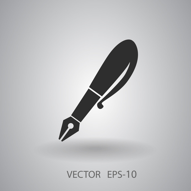 Flat  icon of pen - ベクター画像