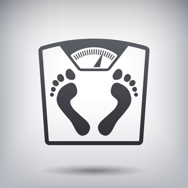 bathroom scale with footprints icon - Vector, imagen