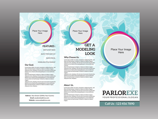 abstract artistic detailed parlor flyer - Wektor, obraz