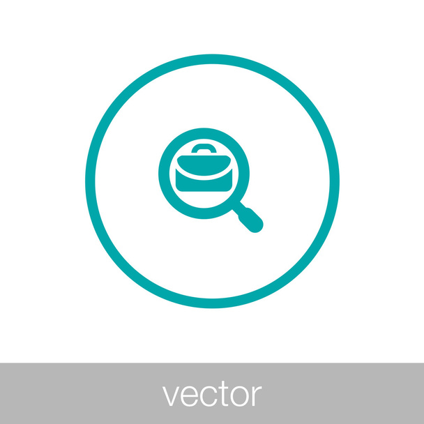 Icono de análisis de cartera - Icono de búsqueda de empleo
 - Vector, Imagen