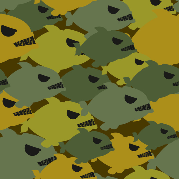 Camuflaje militar del ejército de Piraña. Textura protectora para tan
 - Vector, Imagen