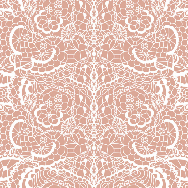Lace seamless pattern with flowers - Vector, Image