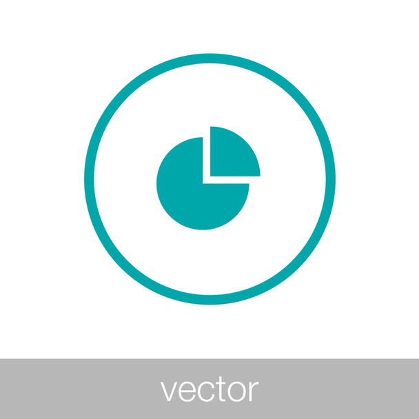 Icono web de diagrama circular - icono web de gráfico circular - Datos comerciales a
 - Vector, imagen