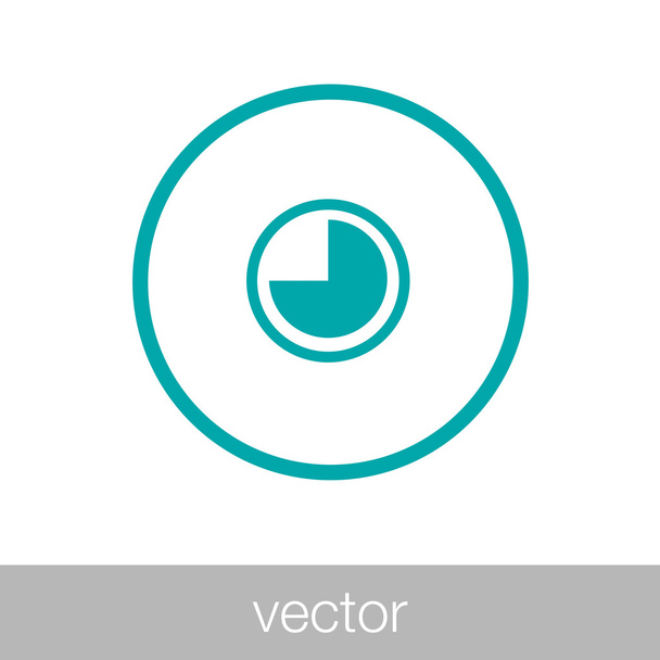 Körkörös ábra web ikon - kördiagram pókháló ikon - üzleti adatok egy - Vektor, kép