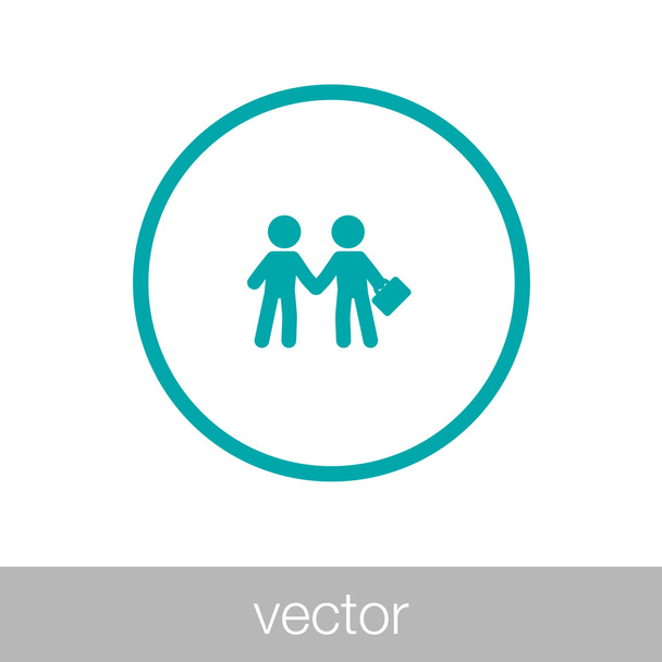 zakelijke overeenkomst icon - Corporate overeenkomst pictogram - Vector, afbeelding
