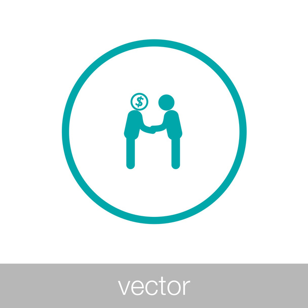 obchodní dohoda ikona - firemní dohody ikonu - Vektor, obrázek
