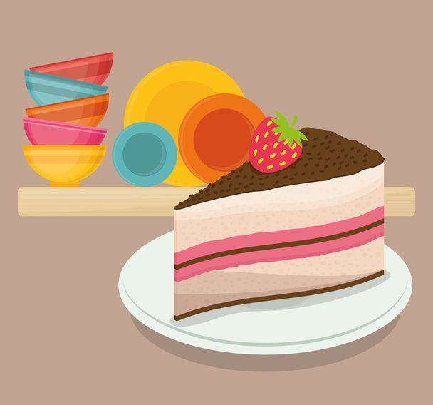 Σχεδιασμός κέικ - Διάνυσμα, εικόνα