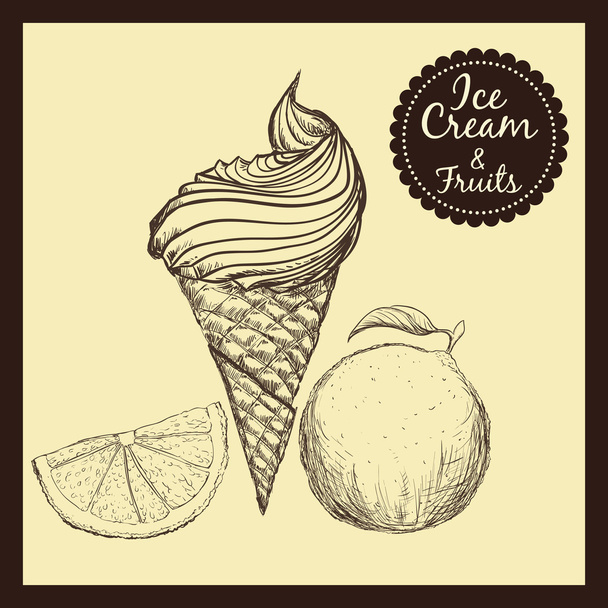 Ice cream design - Vektor, kép
