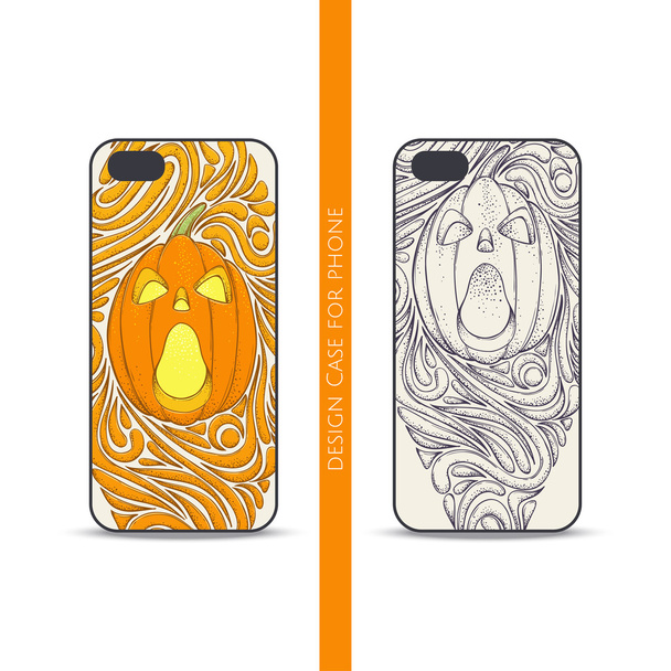 Case for Phone Pumpkin One - Vector, Image