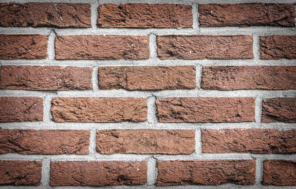 Red brick wall texture. - Foto, afbeelding