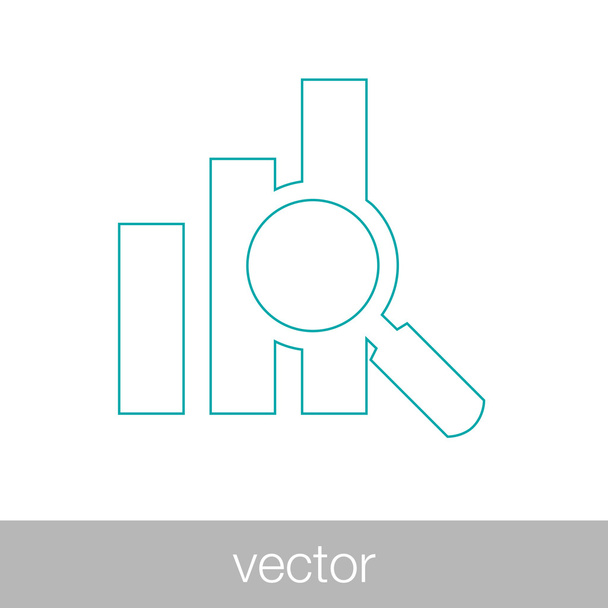 Elemzés ikon - Vektor, kép